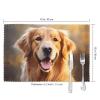 WHJSHOP Golden Retriever Placemat Set, 12 x 18 in, 6 Pieces view 3