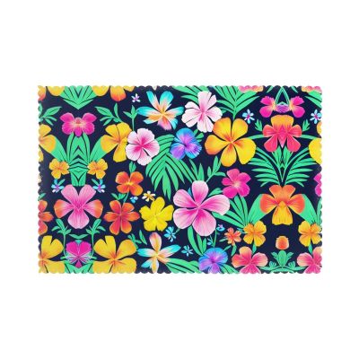 WHJSHOP Set of 6 Floral Placemats, 12 x 18 in