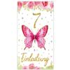 Minkocards 6 Butterfly Invitations for a Girl’s 7th Birthday view 3