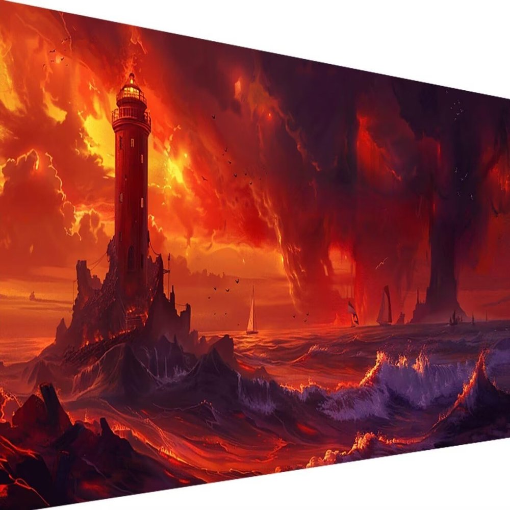 5D Diamond Painting Fallen Diamond Art Ocean, 70 x 140 cm, Round Drill