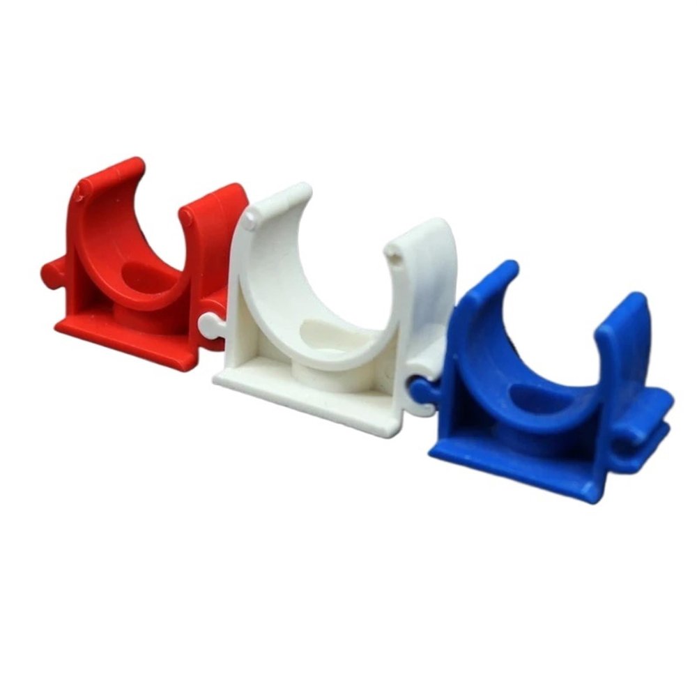 WUPNGS PVC Pipe Clamps, 50-Pack, U-Type, Blue, 20 mm