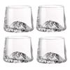 Supercap Mountain Whiskey Glasses, Old Fashioned Crystal Tumblers, Clear, 4-Pack view 1