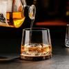 Supercap Mountain Whiskey Glasses, Old Fashioned Crystal Tumblers, Clear, 4-Pack view 4