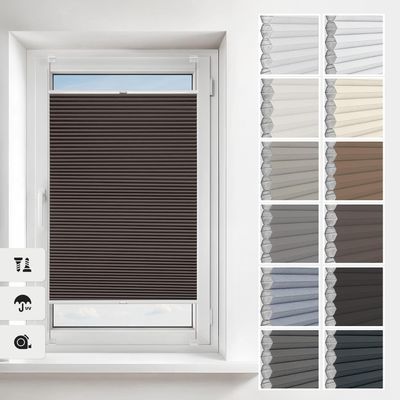 Estika Honeycomb Blackout Blind, Drilled, 40 x 120 cm, Brown