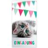 6 Cat-Themed Children's Birthday Invitations with Envelopes, Pink Party Bags, Stickers, Bookmarks and Notepads view 3