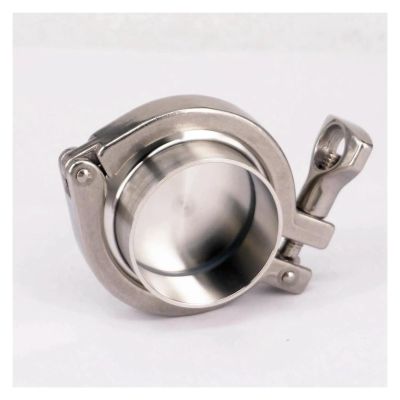 LTRAJUYNH A Set, 51 mm (2 in), 304 Stainless Steel Tri-Clamp Weld Ferrule + Tri-Clamp + Silicone Gasket + End Cap