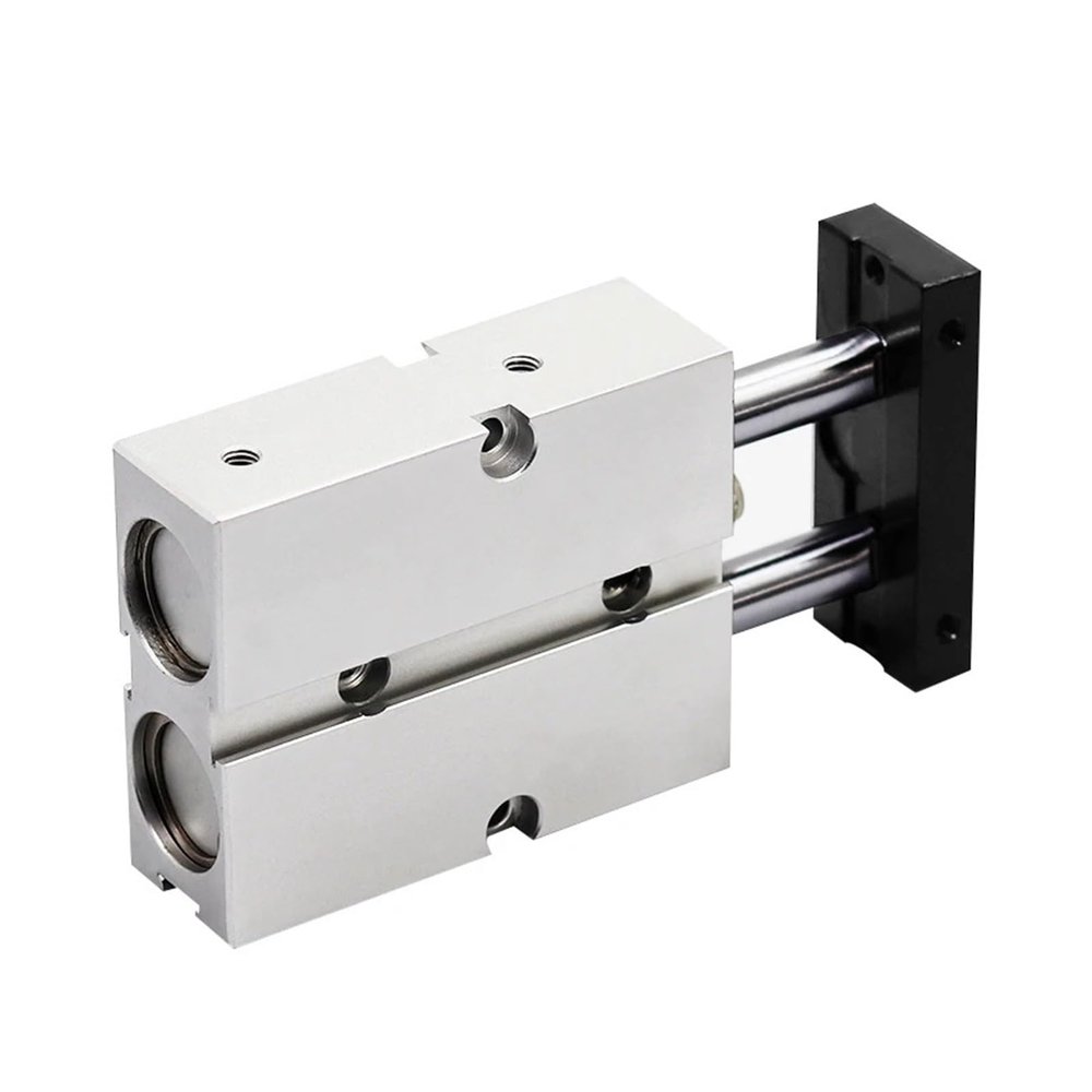 QMKADFQXF TN-Type Double-Rod Pneumatic Cylinder, Aluminum Alloy, 32 mm Bore, 200 mm Stroke