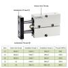 QMKADFQXF TN-Type Double-Rod Pneumatic Cylinder, Aluminum Alloy, 32 mm Bore, 200 mm Stroke view 2