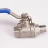 LTRAJUYNH 3/8" BSPT Female-to-Male 304 Stainless Steel 2-Piece Full-Port Ball Valve, 2.5 MPa view 4