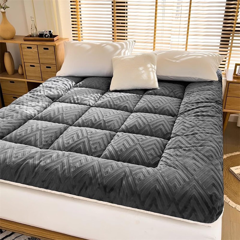 MTSYXYM Folding Japanese Tatami Futon, Portable Twin-Size Floor Mattress, Fluffy, Breathable, for Sofa, Lounger, Couch, Guest Dormitory (100 x 200 x 10 cm)