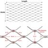 HEFJIAYCIQ 304 Stainless Steel Wire Rope Mesh, 8 cm Opening Flexible Barrier Netting, Silver, 3.0 mm, 2 x 6 m view 2