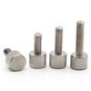 MIKFESPO M2 M2.5 M3 M4 M5 M6 304 Stainless Steel Flat Round-Head Knurled Screw, Tool-Free Adjustment (30 mm, M6, 2 pcs) view 2