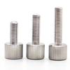 MIKFESPO M2 M2.5 M3 M4 M5 M6 304 Stainless Steel Flat Round-Head Knurled Screw, Tool-Free Adjustment (30 mm, M6, 2 pcs) view 3