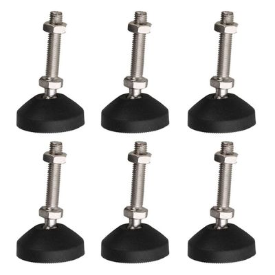 Adjustable M10 Screw-In Furniture Leveling Feet for Furniture and Machine Tools, 6-Piece Set