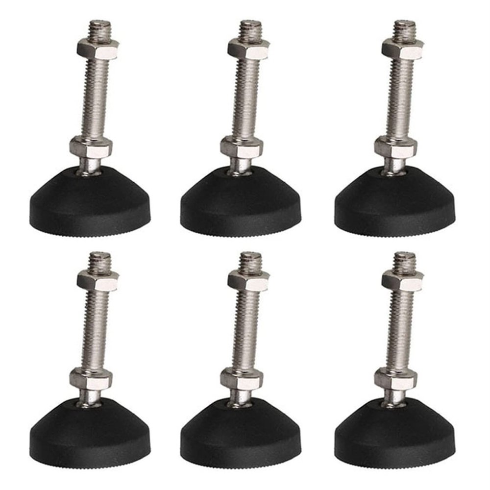 Adjustable M10 Screw-In Furniture Leveling Feet for Furniture and Machine Tools, 6-Piece Set