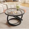 Stylish White Round Coffee Table for the Living Room view 3
