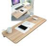 Ergonomic Desk Extension with 90° Folding Keyboard Tray, Walnut Finish, 55 x 25 cm view 1