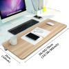 Ergonomic Desk Extension with 90° Folding Keyboard Tray, Walnut Finish, 55 x 25 cm view 2