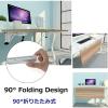 Ergonomic Desk Extension with 90° Folding Keyboard Tray, Walnut Finish, 55 x 25 cm view 3