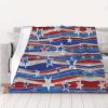 MLTRFGJ Patriotic Stars and Stripes Independence Day Lightweight Blanket view 1
