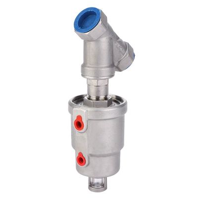 Stainless Steel Pneumatic Angle-Seat Valve DN15 with Visual Position Indicator, Low Air Consumption & Easy Installation for Steam and Pressure Systems