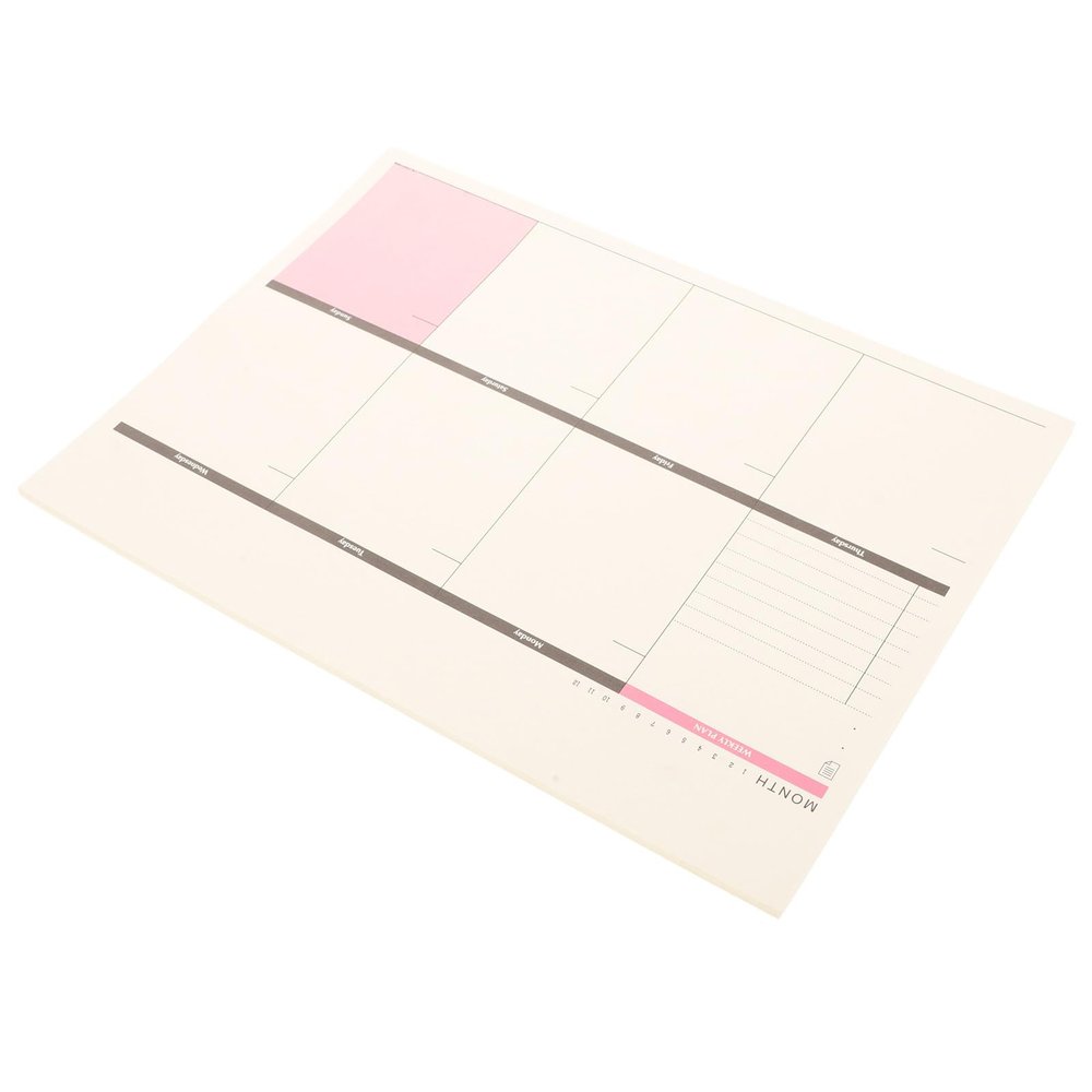 A4 Beige Tear-Off Weekly Planner Pad for the Office