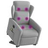 vidaXL Power Lift Massage Recliner, Cloud Gray Fabric view 1