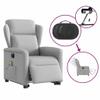 vidaXL Power Lift Massage Recliner, Cloud Gray Fabric view 4