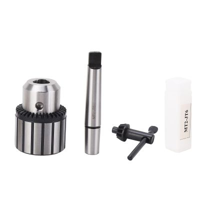 JT6 High-Precision Drill Chuck Holder, Strong Clamping Force with Chuck Key for Various Drilling Applications, High-Carbon Steel