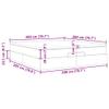 vidaXL Ottoman Bed with Mattresses Cream 200x200 cm Fabric view 3