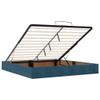 vidaXL Ottoman Bed with Mattresses & LEDs Dark Blue 180 x 200 cm Velvet view 4