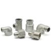 DQFOCPHHAA 1/8" 1/4" 1/2" 3/4" 1" 1-1/2" 2" Male and Female Thread Reducer Pipe, 304 Stainless Steel Pipe Fitting Connector Adapter, LIUZIIHAYIN (90° FF Elbow, 1 to 3/4 Inch, 1 Pc) view 3