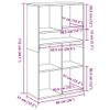 vidaXL Bookcase Smoked Oak 66 x 31 x 112 cm Engineered Wood view 4