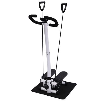 Black Fitness Stepper with Handlebar, 150 kg Capacity