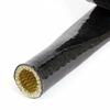 Cable Protector Sleeve, 1 Meter, 40 mm Diameter, Black, High-Temperature Resistant, Flame-Retardant, Silicone-Coated Fiberglass view 2