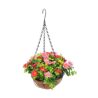 VINTORKY Hanging Coconut Fiber Flower Basket, UV-Resistant, Natural-Looking Decor for Indoor and Outdoor Use