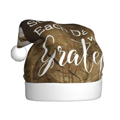 AMINNU Inspirational Quote Santa Hats for Adults, Unisex Plush Christmas Party Hats