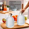 gouveo 6-Piece Set of 350 ml Frosted Glass Bottles with Cork Stoppers view 3