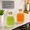 gouveo 6-Piece Set of 350 ml Frosted Glass Bottles with Cork Stoppers view 4