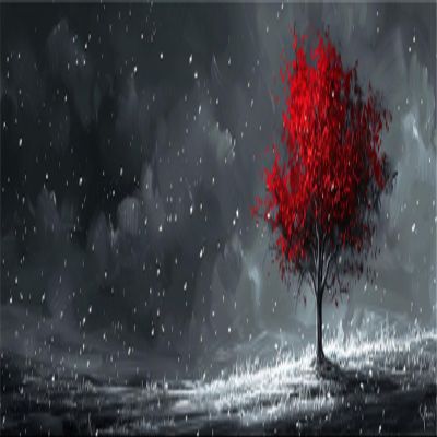 Tree Paint by Numbers Kit for Adults, 90 x 270 cm, Black and White