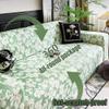 Printed Stretch Sofa Cover, 3-Seater, Blue, 190–230 cm view 3