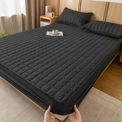 Stfery 220 x 200 cm Fitted Sheet, Washed Cotton, Black