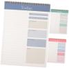3-Pack Spiral-Bound Paper Planner Notepads, Daily Planner view 1
