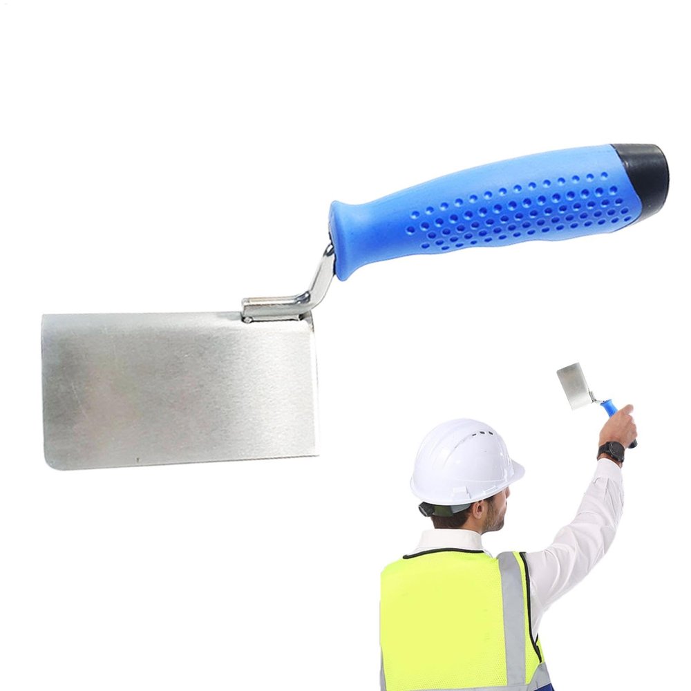 2-Piece 90° Stainless Steel Corner Trowel Set with Soft-Grip Handles