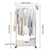 Double Garment Rack with Wheels view 2