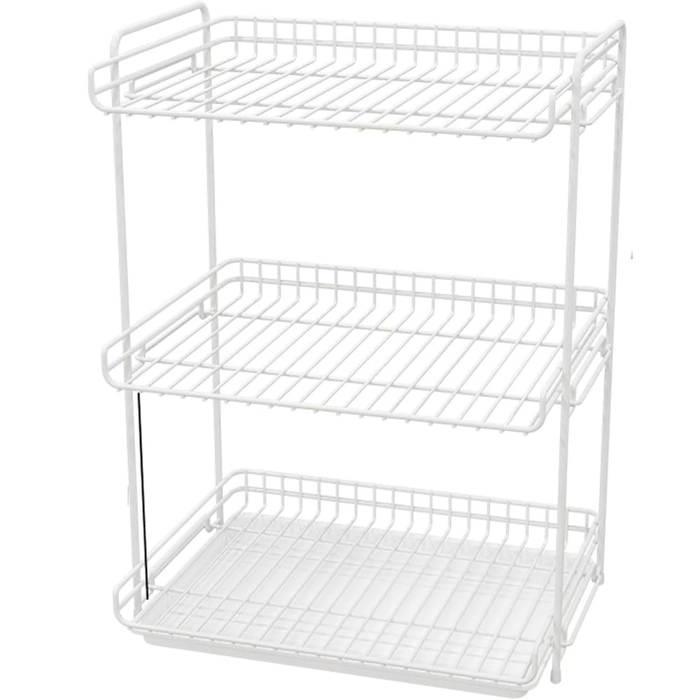 Kitchen Bowl and Dish Rack with Drain Tray