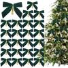 Eventerde 24-Piece Red Velvet Bows, 9 cm, for Christmas Tree Decor view 1
