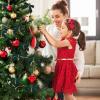Eventerde 24-Piece Red Velvet Bows, 9 cm, for Christmas Tree Decor view 2