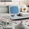 Stretch Sofa Seat Cushion/Backrest Cover, 1-Seater, Gray 2 (65–95 × 65–95 cm) view 4