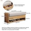 Entryway Shoe Storage Bench with Drawers, Orange view 3